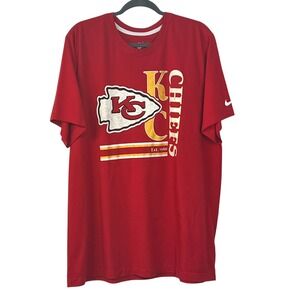 Nike NFL Kansas City Chiefs T Shirt Men's Size XXL Red Football Graphic Tee